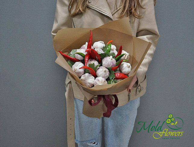 Garlic and Red Pepper Bouquet (made to order, 1 day) photo